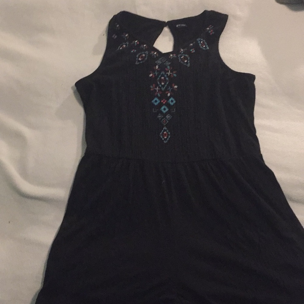 Summery, black, romper